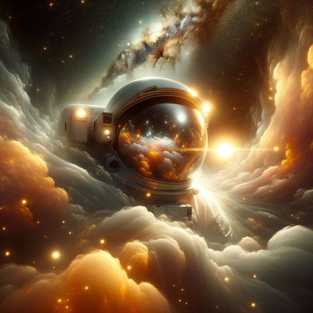 an astronaut, digital art, ethereal